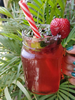 A picture of Virgin Strawberry Mojito | Mocktail In A Mug | Easy Mug Beverage.