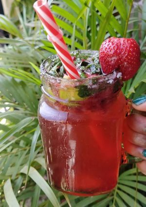 A picture of Virgin Strawberry Mojito | Mocktail In A Mug | Easy Mug Beverage.