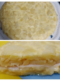 Una foto de Tortilla con pavo y queso