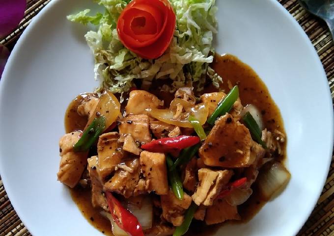 Panduan Masakan Resep Ayam masak lada hitam