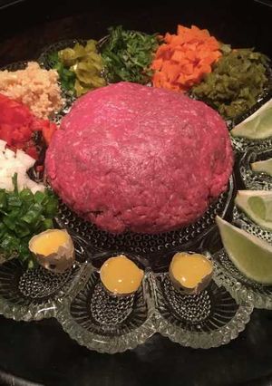 A picture of Western Steak Tartare - (James McNair's Beef Cookbook).