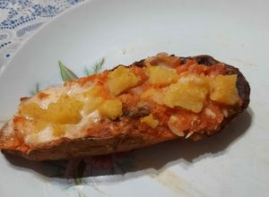 Una foto de Boniato relleno