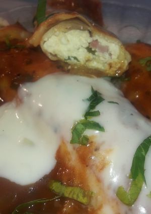 Una foto de Canelones con crepes