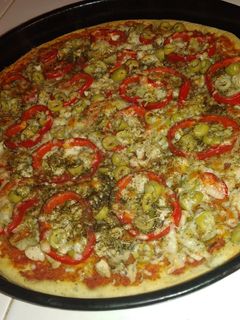 صورة لوصفة بيتزا بالدجاج 🥰