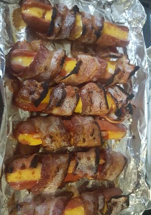 A picture of Stuffed Hot Dogs.