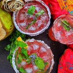 A picture of Watermelon coconut cooler.