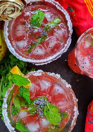 A picture of Watermelon coconut cooler.