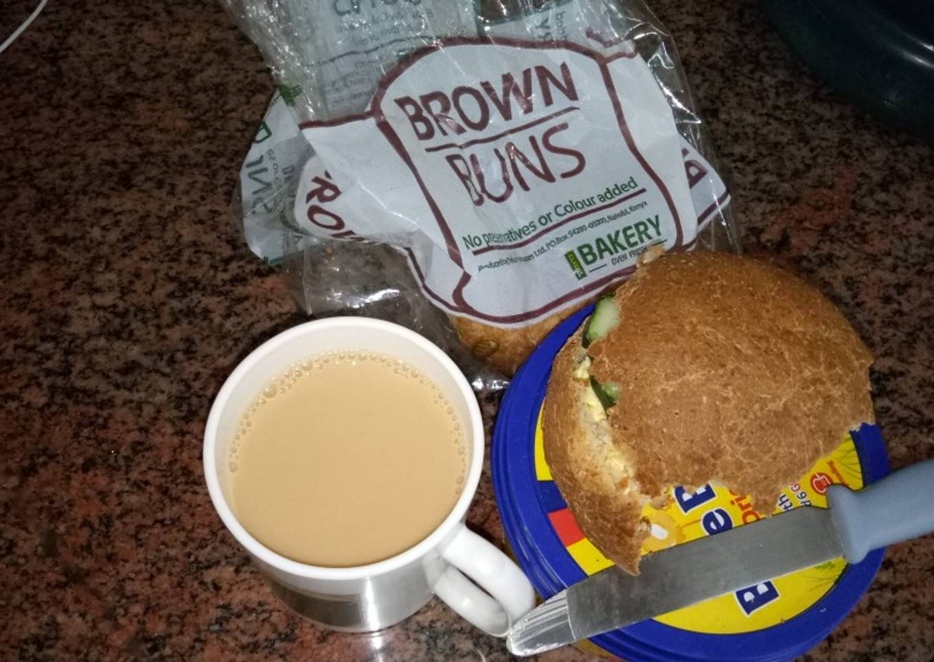 Milk tea, and brown buns #favorite Easterdish