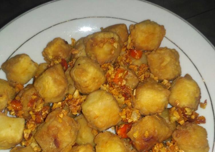 Resep Tahu Krispi cabe bawang Anti Gagal