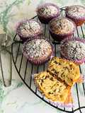 Muffins de pepitas de chocolate e iogurte