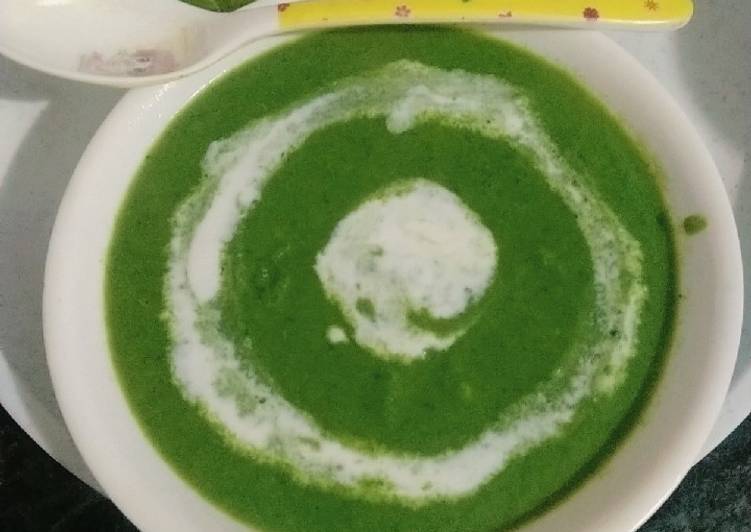 How to Make Quick Spinach soup 😋