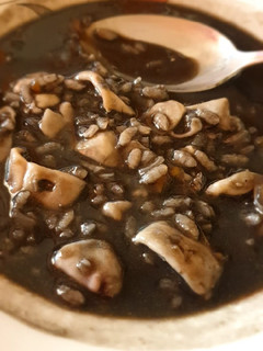 Una foto de Arroz negro cremoso con calamares en Thermomix 6