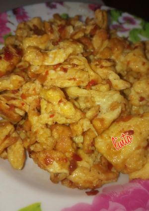 Foto resep Scramble egg with sambel