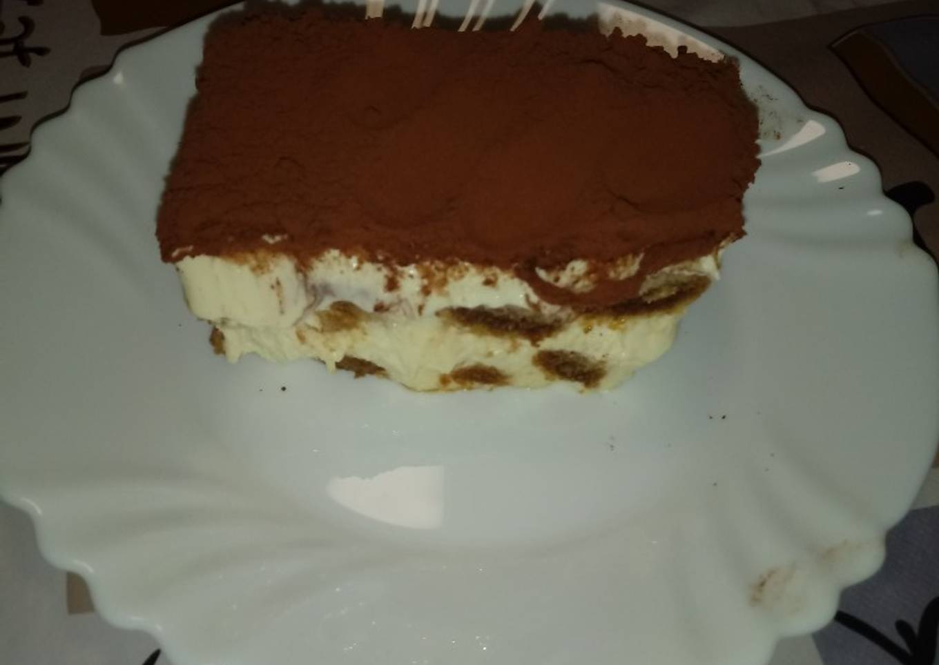 Tiramisú con huevo