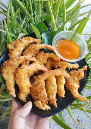 Foto resep Udang Tempura saos asam manis enak
