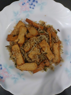 魩仔魚炒豆干(開胃菜)(下酒菜)(快速料理) 的食譜成品照片