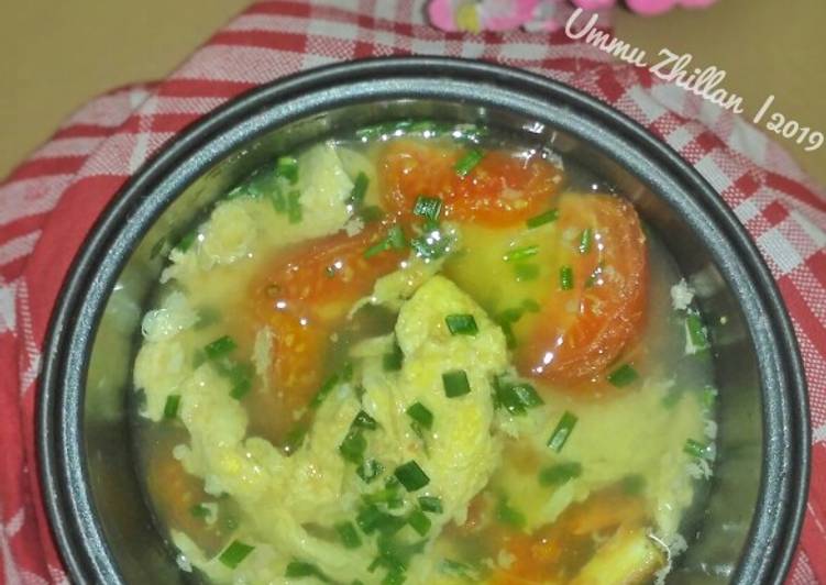 Resep Tan Hua Tang (Sup Tomat Telur) Anti Gagal