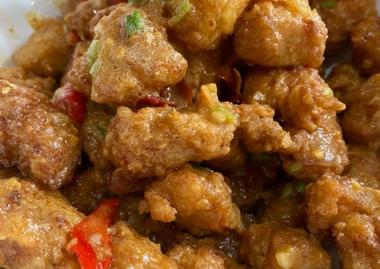 Cara Gampang Membuat Chicken with salted egg sauce yang Bisa Manjain Lidah