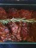Chuletas de cerdo con romero y salsa barbacoa con coca cola