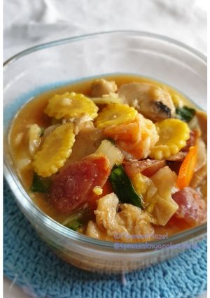 Foto resep Mixed veggies with lapchiong (non halal)