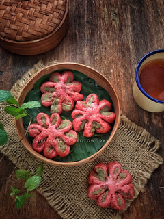 Foto resep Flower steamed bun / bakpao bunga isi kacang hijau