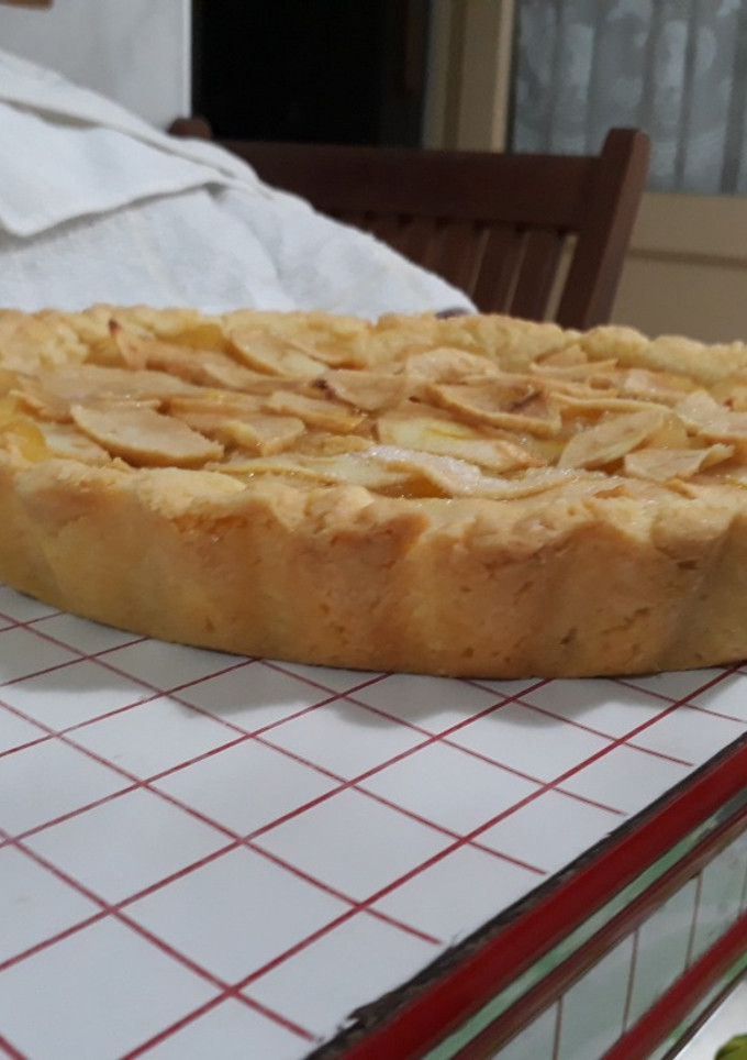 Una foto de Tarta de manzanas de masa Sablee