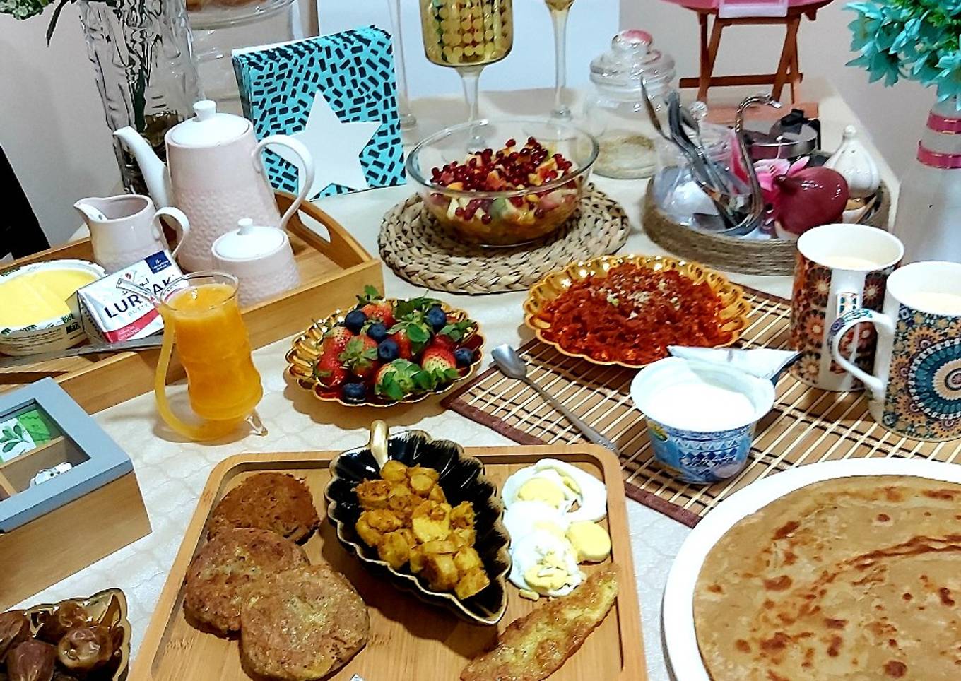Healthy Breakfast table