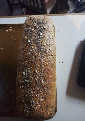 Una foto de Pan de molde de salvado con semillas