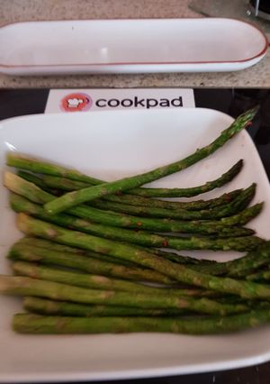 A picture of A Quick Garlic Buttered Asparagus side dish. 😁.