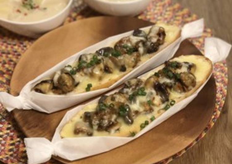 Steps to Prepare Award-winning ★Japanese  tartine with oysters and shiitake mushrooms★