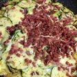 Sartenada de calabacín, queso y jamón