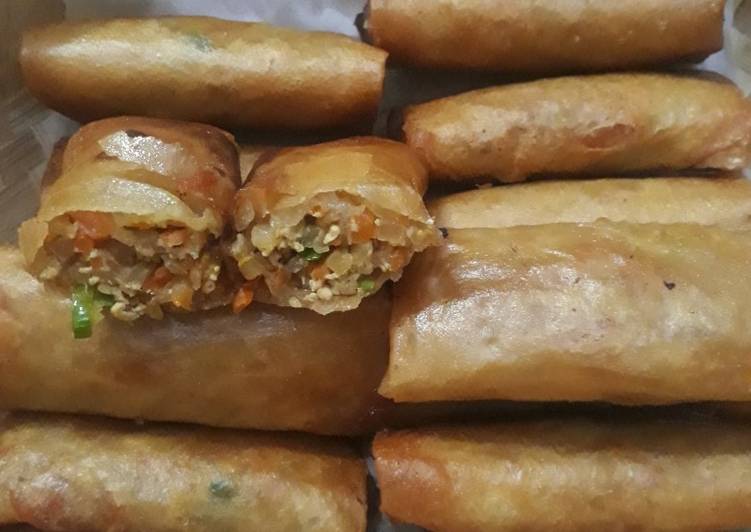 Kiat-kiat mengolah Lumpia isi bengkuang enak