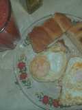 Huevos estrellados con toque especial