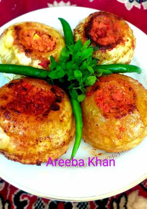 A picture of Stuffed Baby (mini) Pumpkin (Kuddu) Recipe.