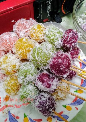 Foto resep Rainbow Steamed Cassava (Cilok Pelangi)