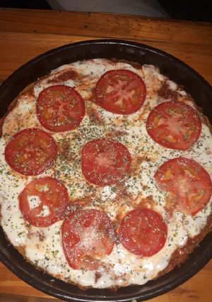 Una foto de Pizza de calabaza rica y sana