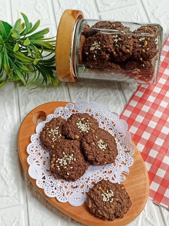 Foto resep Cookies Tepung Gandum, Coklat dan Kacang Tanah