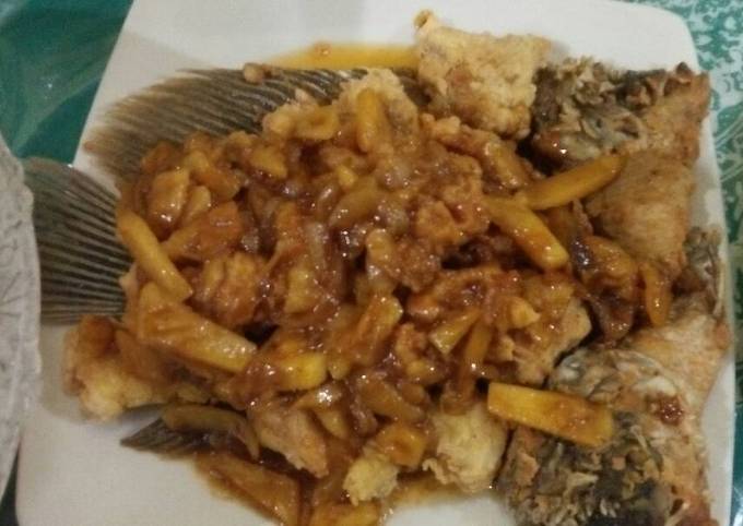 Resep Gurame asem manis crispy Anti Gagal