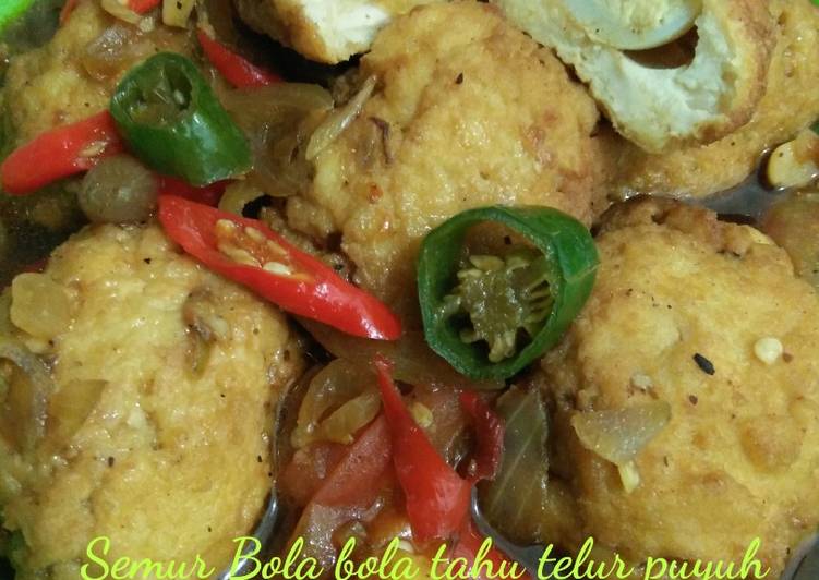 Semur Bola bola tahu telur puyuh