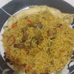 A picture of Spicy finger fish indomie#100noodlesrecipecontest.