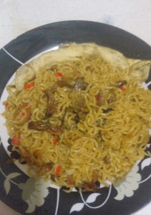 A picture of Spicy finger fish indomie#100noodlesrecipecontest.