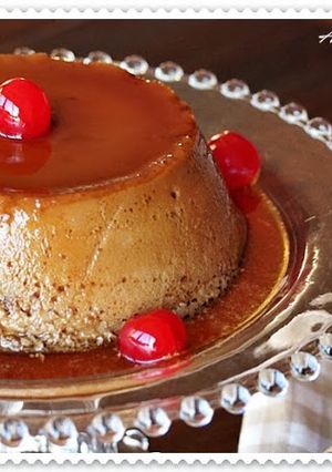 Una foto de Flan de café