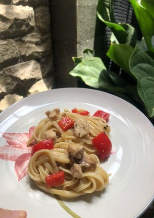 Foto resep Black Pepper Chicken Fettucine (Fettucini Ayam Lada Hitam) ala Alysha