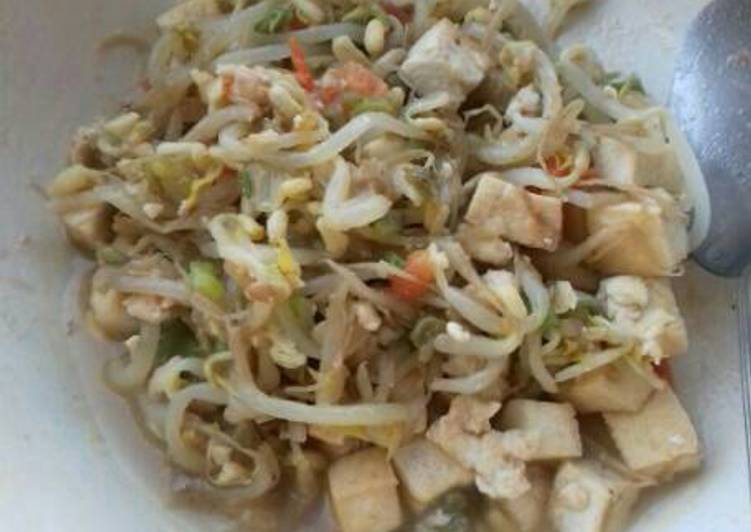 6. Tumis taoge ayam tahu (no msg)