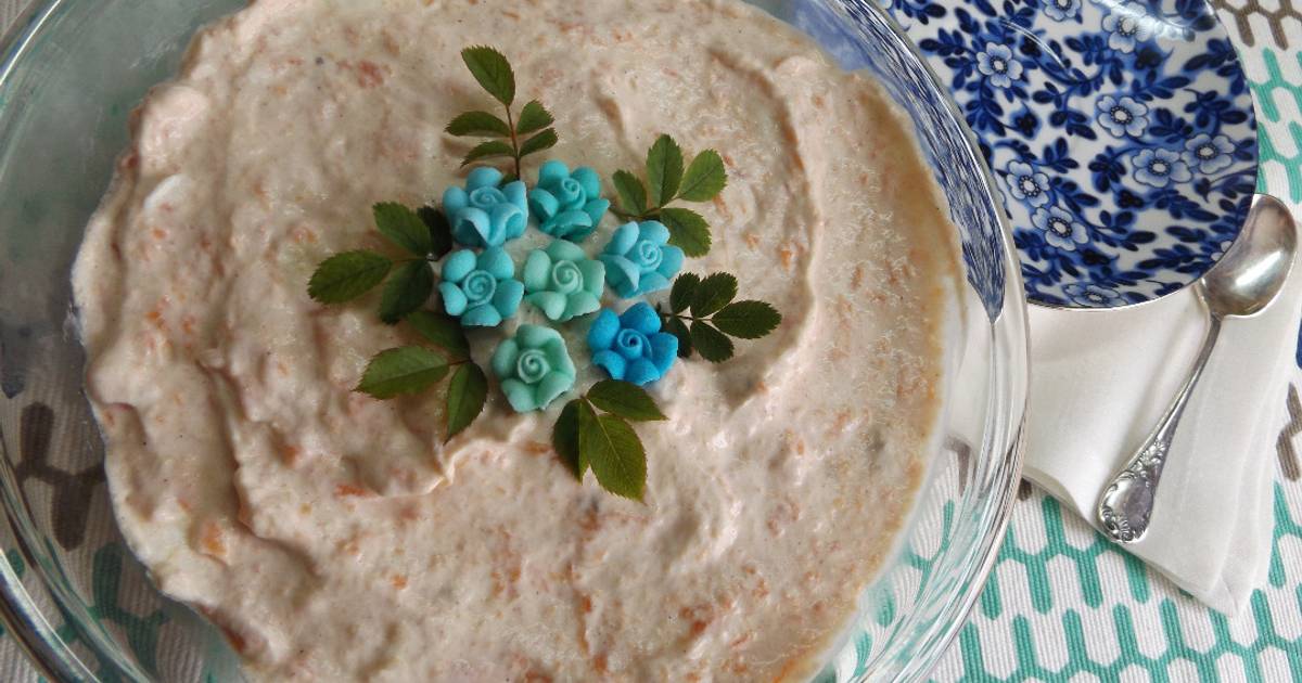 Espuma de fruta con queso Quark y yogurt griego al cacao Receta de