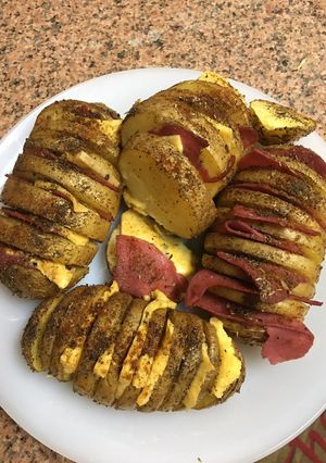 صورة لوصفة بطاطس مشوية بالجبنة