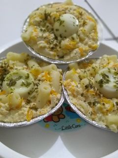 Foto resep Mpasi 14 bulan Steam Tahu telur macaroni