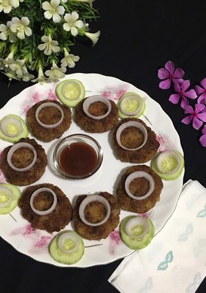 A picture of Soya Chunks Tikki.