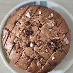 A picture of Chocolate dryfruit cake.