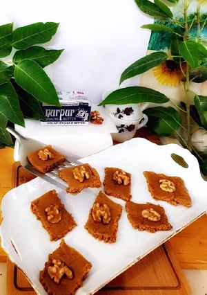 A picture of Baked Walnut Halwa.